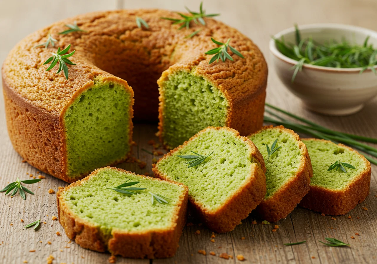 Freshly baked bolo de courgette slices served on a table.