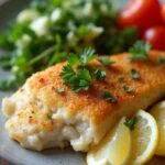 Porção deliciosa de Bacalhau Espiritual Reconfortante, perfeita para uma refeição reconfortante.