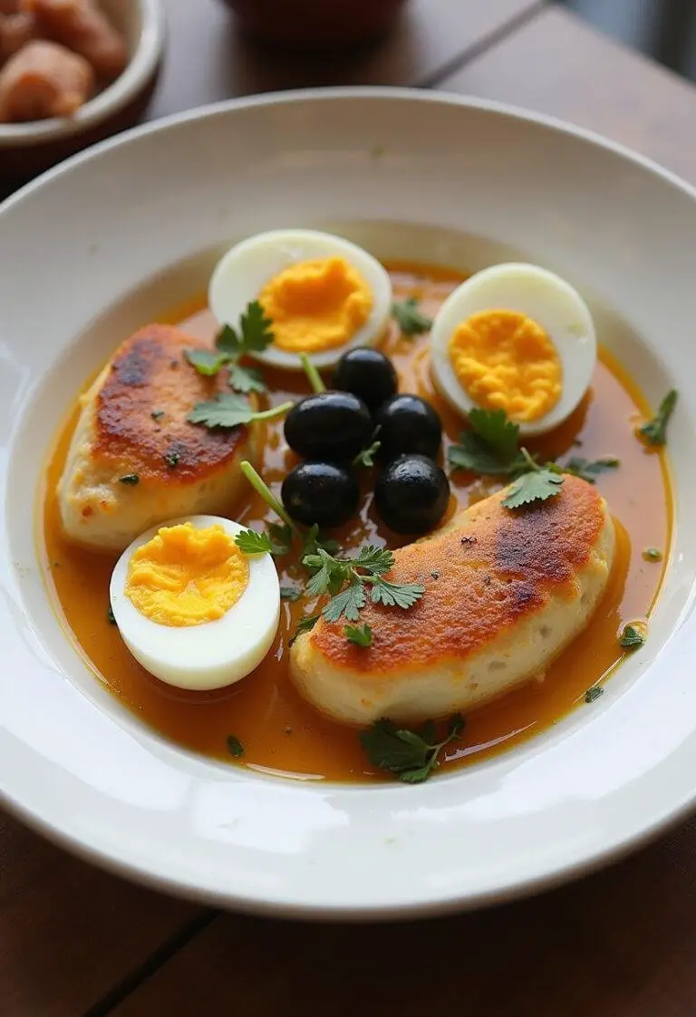 Delicious Bacalhau à Zé do Pipo Saboroso served with garnishes, perfect for a festive meal.