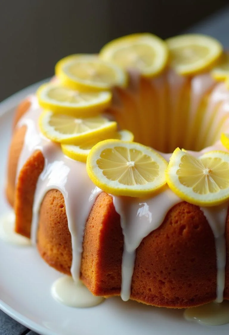 Bolo de Limão com Glacê Doce decorado, perfeito para servir em ocasiões especiais.