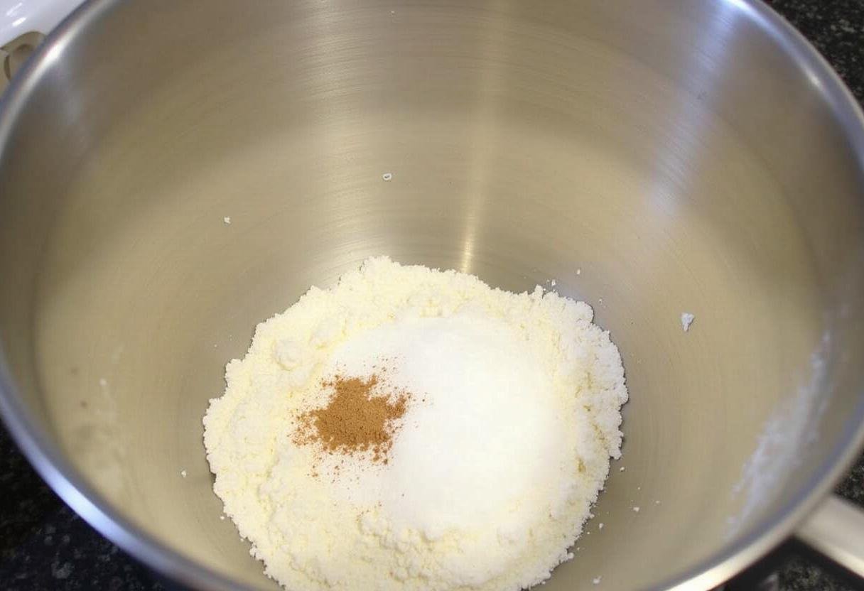 Ingredientes medidos e prontos para fazer mini panquecas holandesas com geleia.
