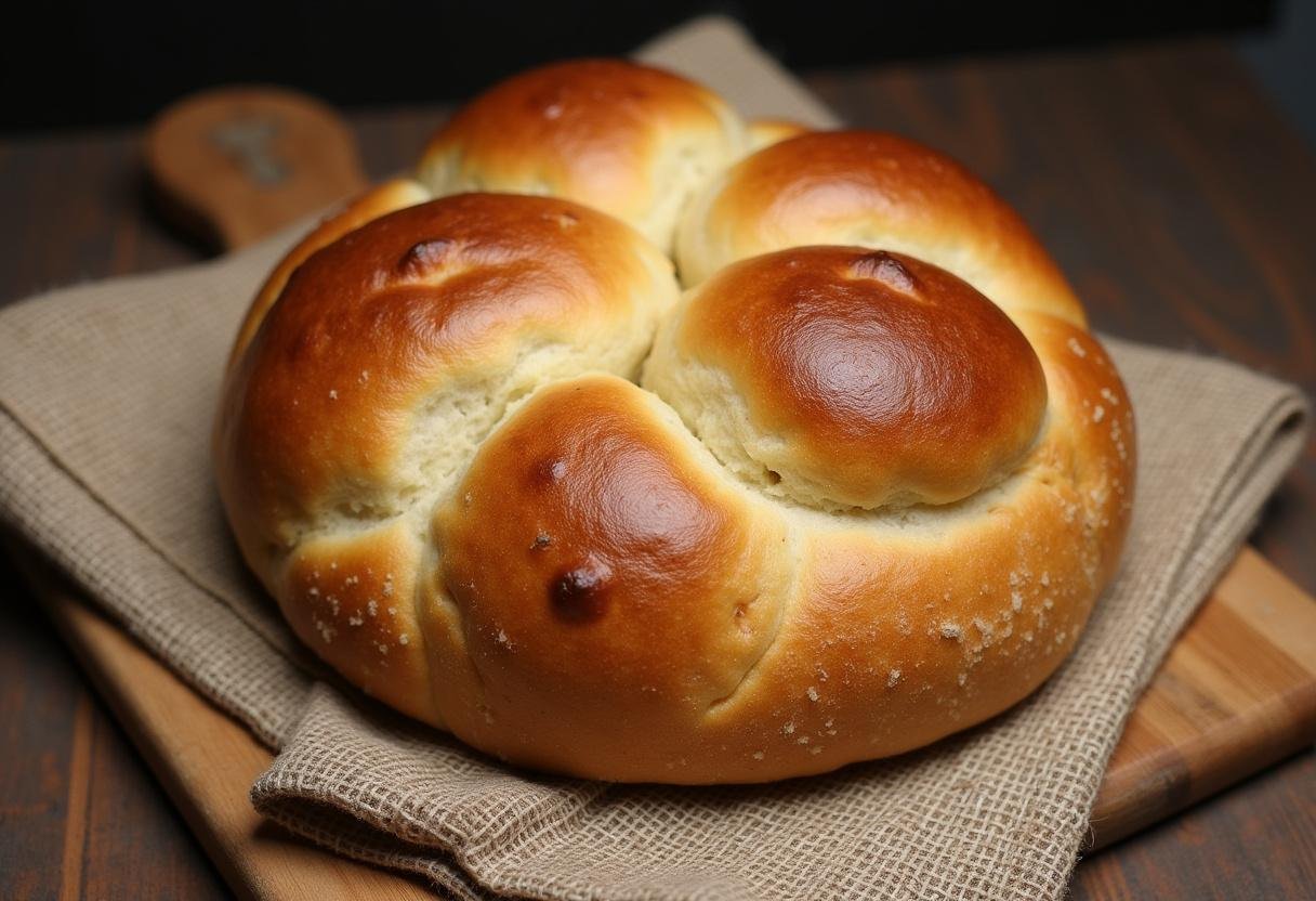 Pão Alentejano Autêntico recém-assado, perfeito para desfrutar.