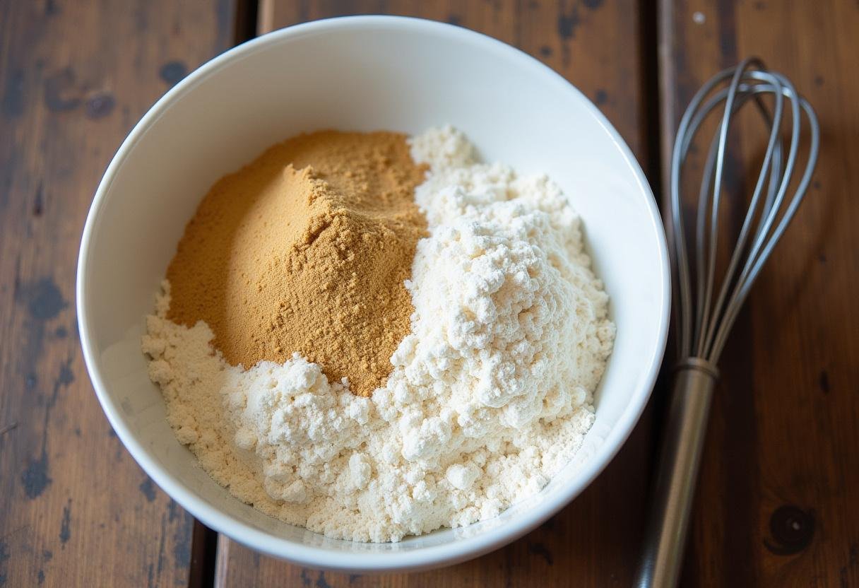 Mistura de farinha, açúcar e fermento para o pão doce e amanteigado sem sova.