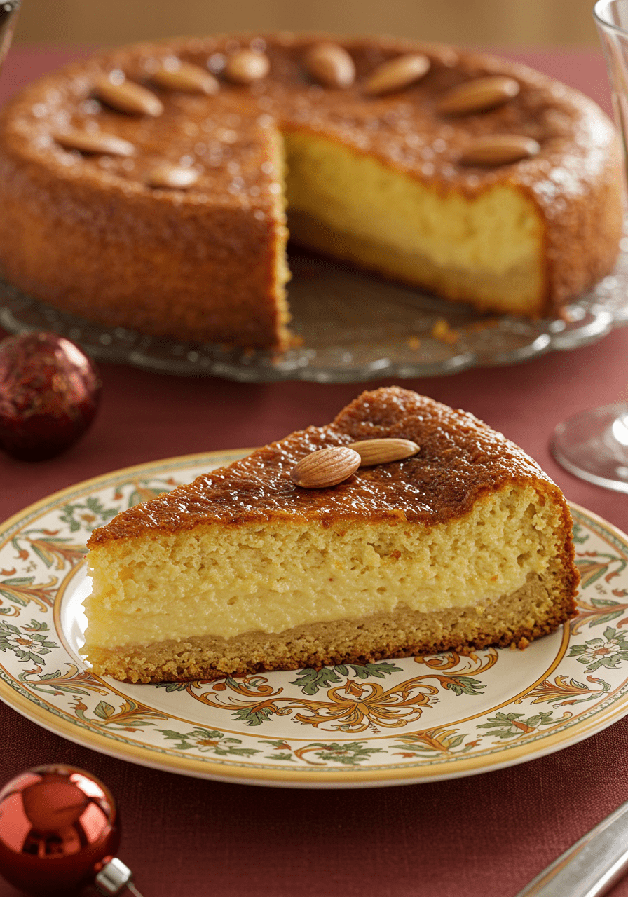 Slice of Toucinho do Céu Divino served elegantly, ideal for special occasions.