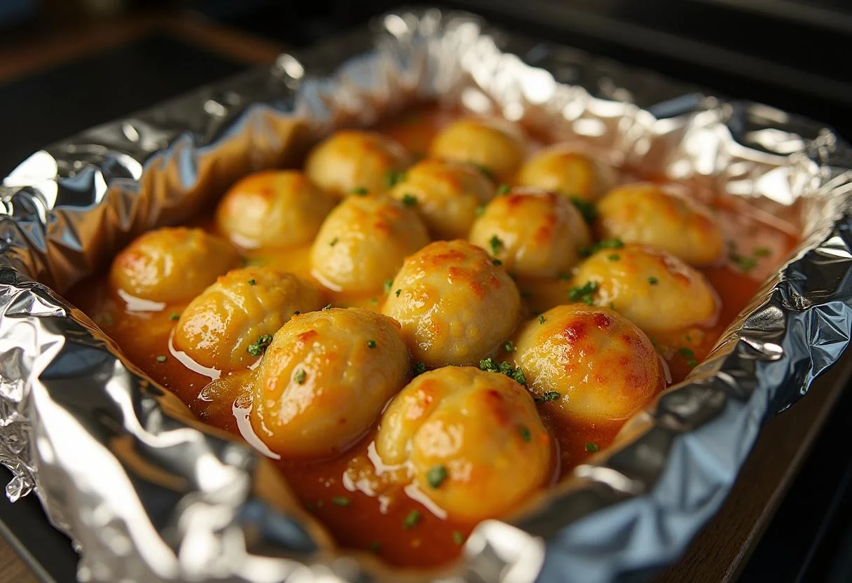 Stuffed abóbora menina in a baking dish prepared for the oven in Abóbora Menina Recheada.