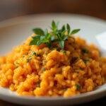 Delicious arroz de ervilhas served in a dish, perfect for any meal or gathering.