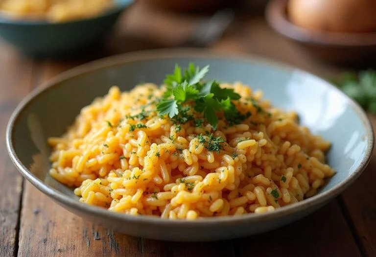 Finished Arroz de Grelos, a vibrant and healthy dish, perfect for a nutritious meal.