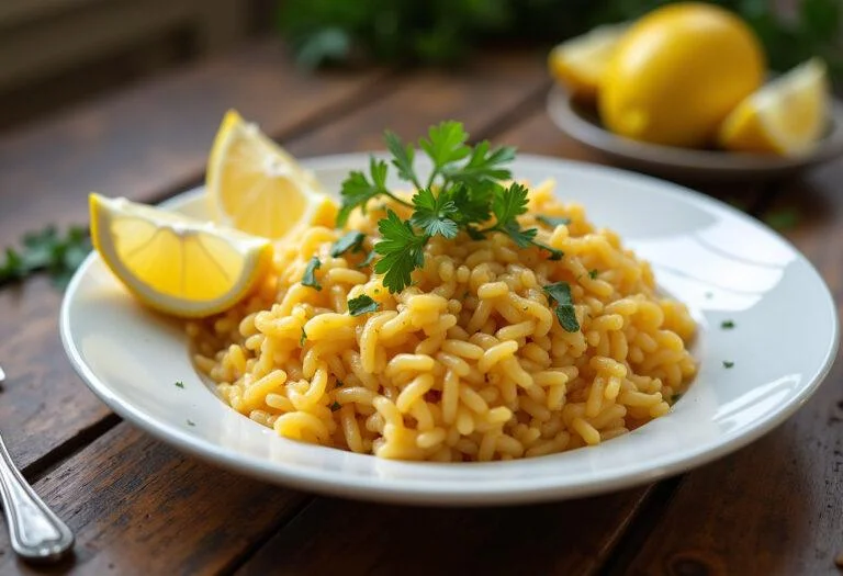 Perfectly presented arroz de lulas delicioso with garnishes, ideal for a seafood feast.