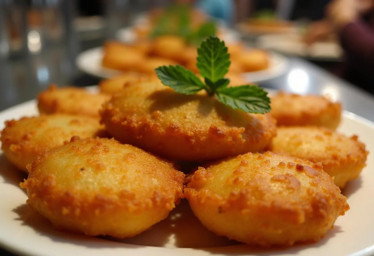Delicious broas de batata doce served on a plate, ideal for sharing at a festive occasion.