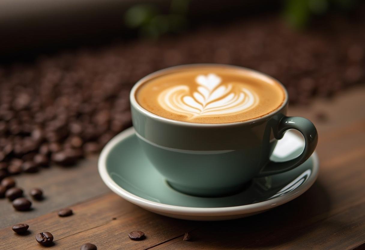 Delicious café pingado served in a cup, highlighting the perfect layers for coffee lovers.