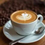 Café expresso servido de forma elegante, destacando a cápsula de café.