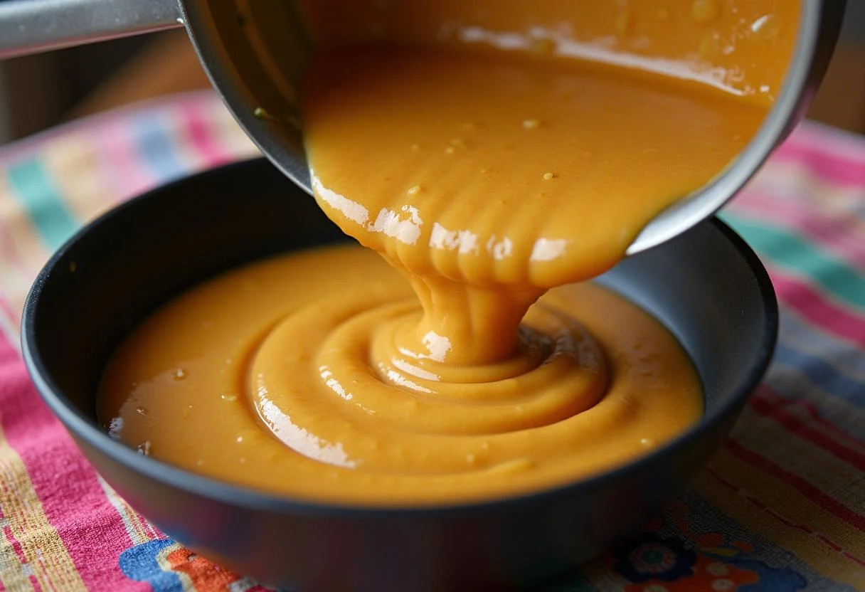 Servindo o prato de feijão manteiga feito na hora para uma refeição deliciosa.