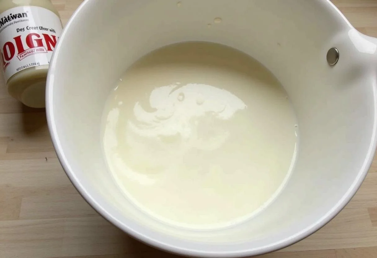 Starter de iogurte sem lactose a ser preparado para a receita de iogurte sem lactose.