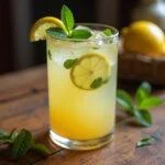 Refreshing glass of homemade leite mimosa caseiro, perfect for a summertime treat.