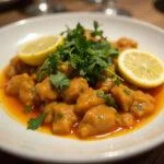 Delicious massa de tamboril served warm, perfect for a hearty meal.