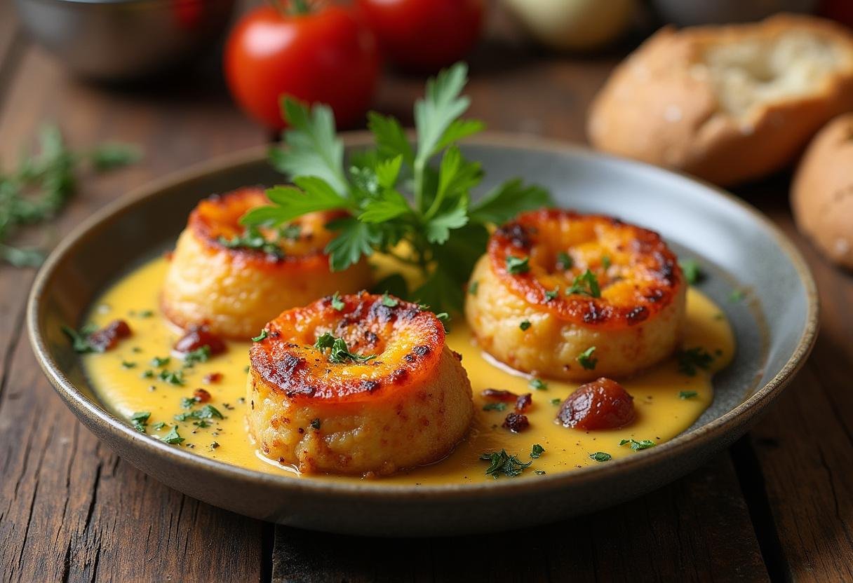 Finished ovos rotos recipe beautifully plated with crispy potatoes and sunny-side eggs.