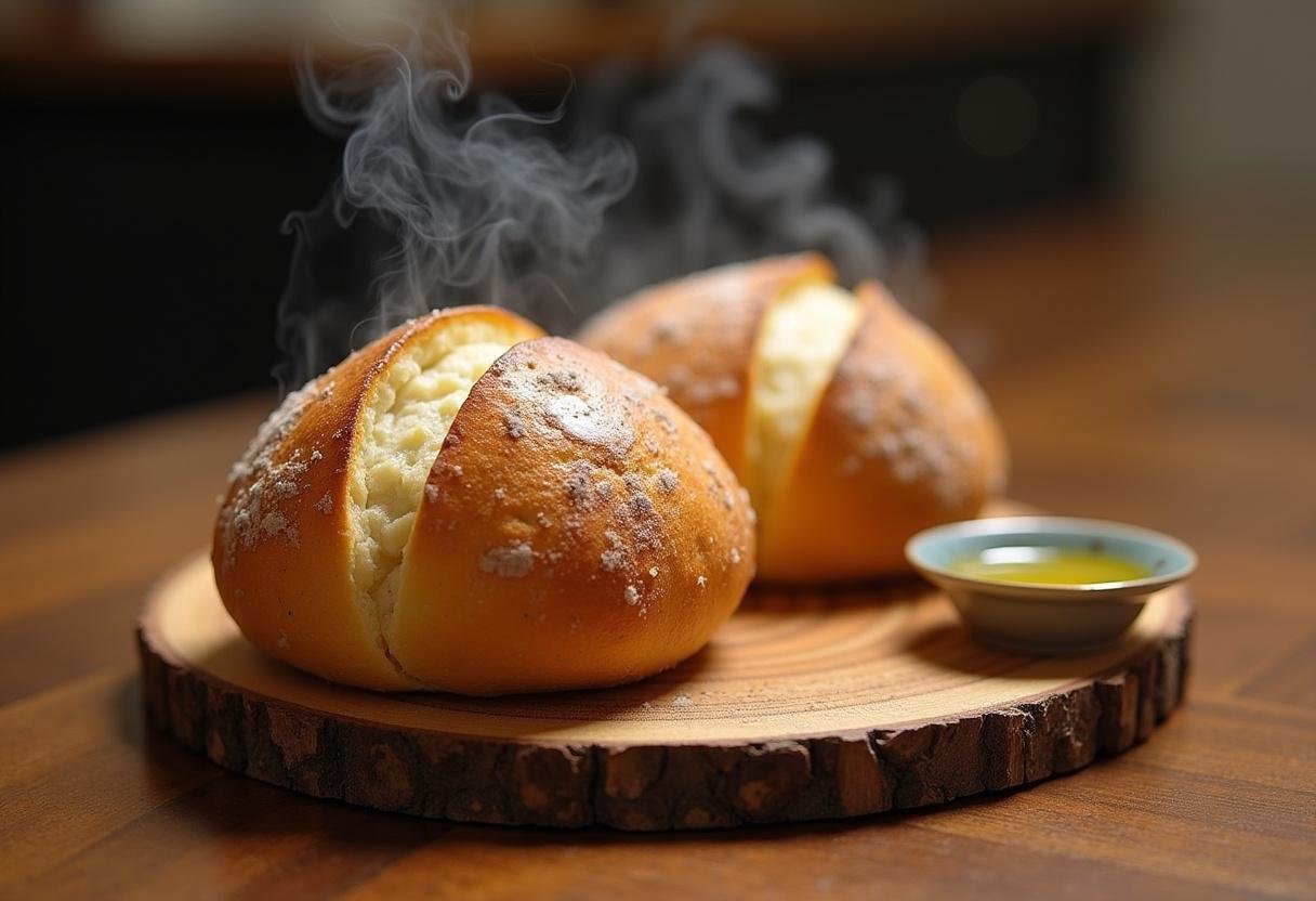 Freshly baked Pão Alentejano with golden crust, perfect for enjoying with olive oil.