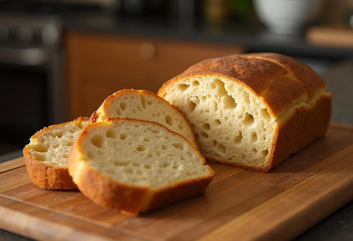 Fatias de pão de aveia, revelando sua textura nutritiva, perfeito para uma refeição saudável.
