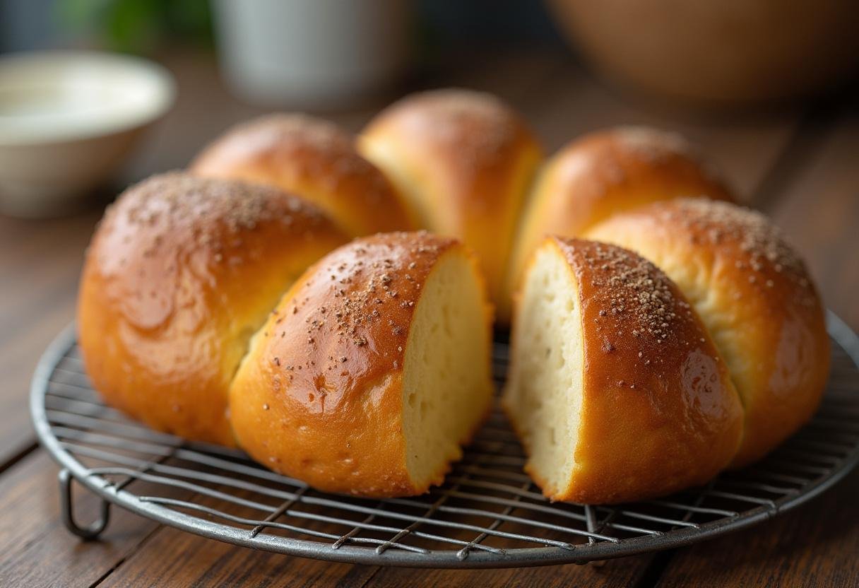 Freshly baked pão de forma carrinha showcasing a soft and fluffy interior.