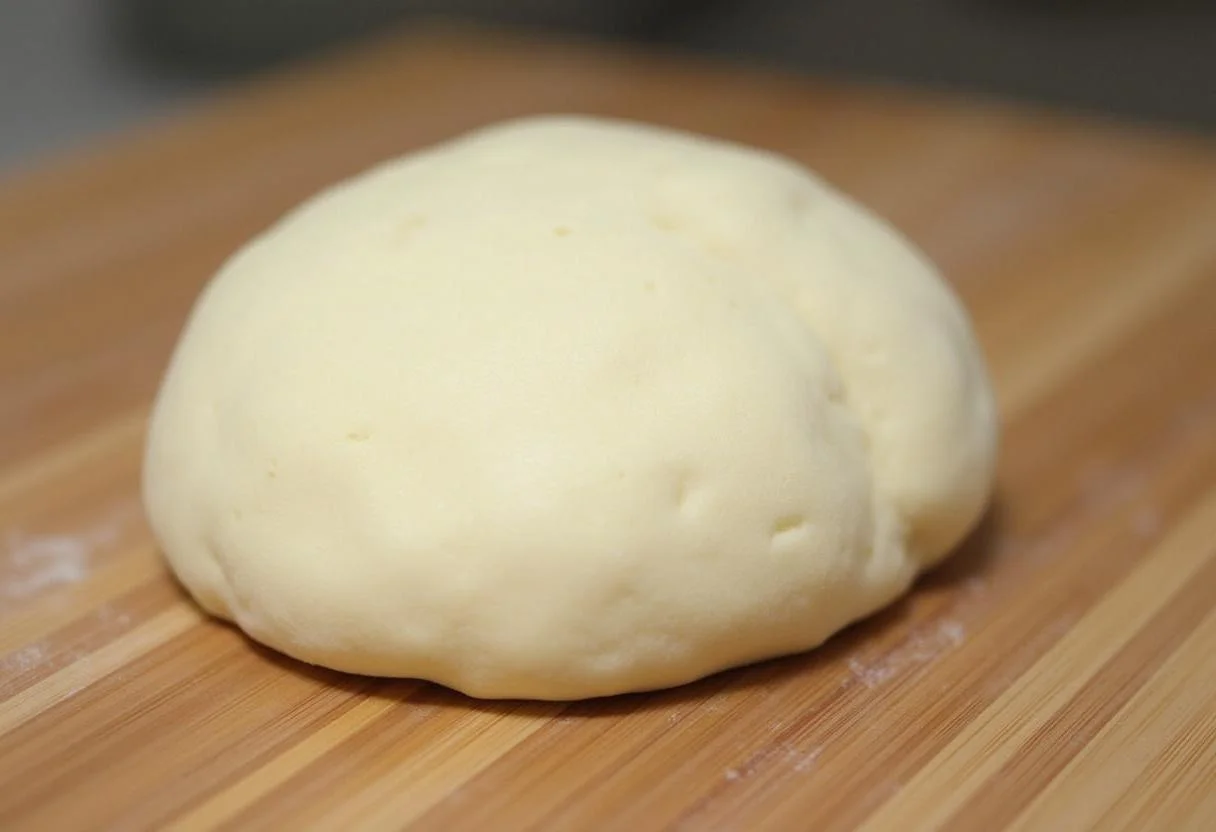 Amassando a massa do pão de forma carrinha para desenvolver a sua textura.