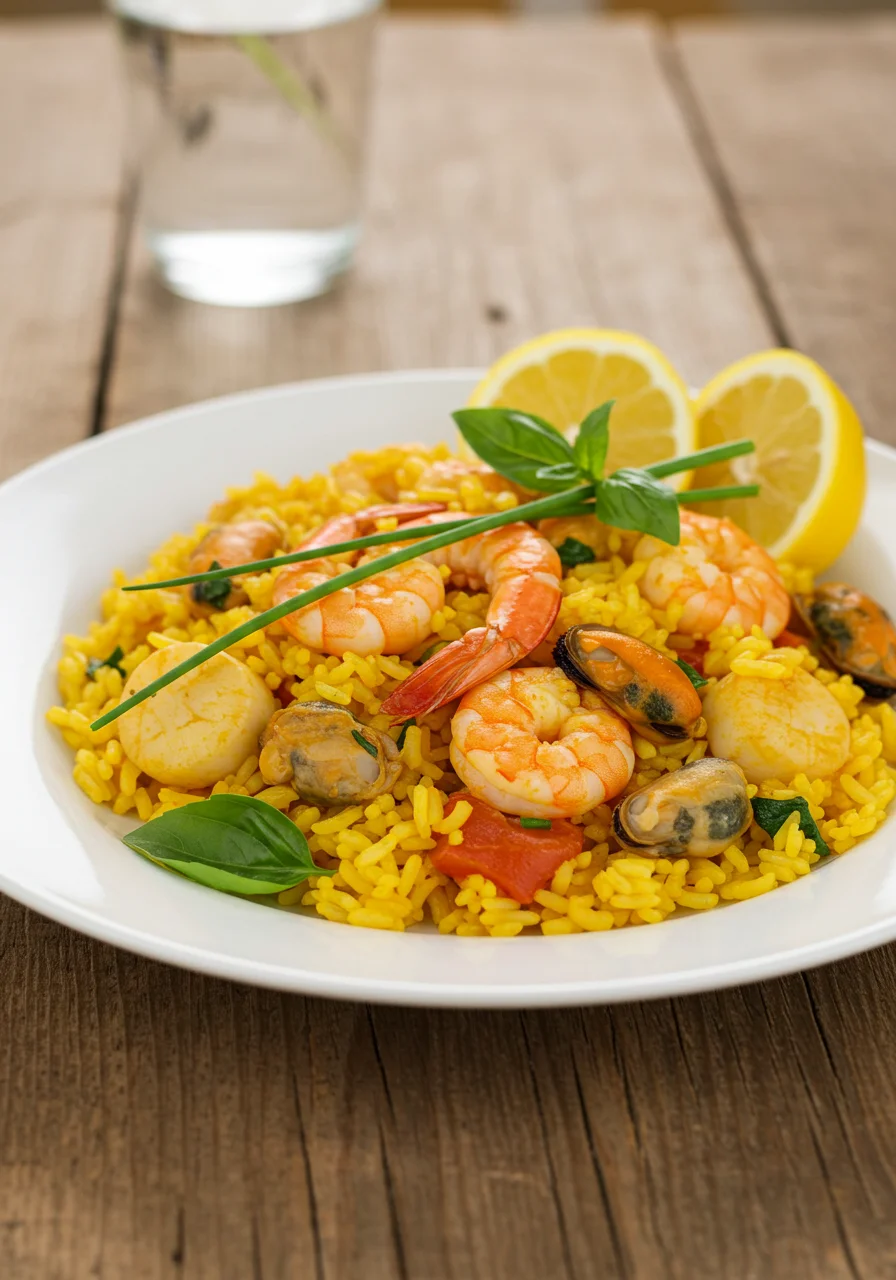 Finished Arroz de Marisco à Moda de Figueira da Foz Rico, ready to be enjoyed.