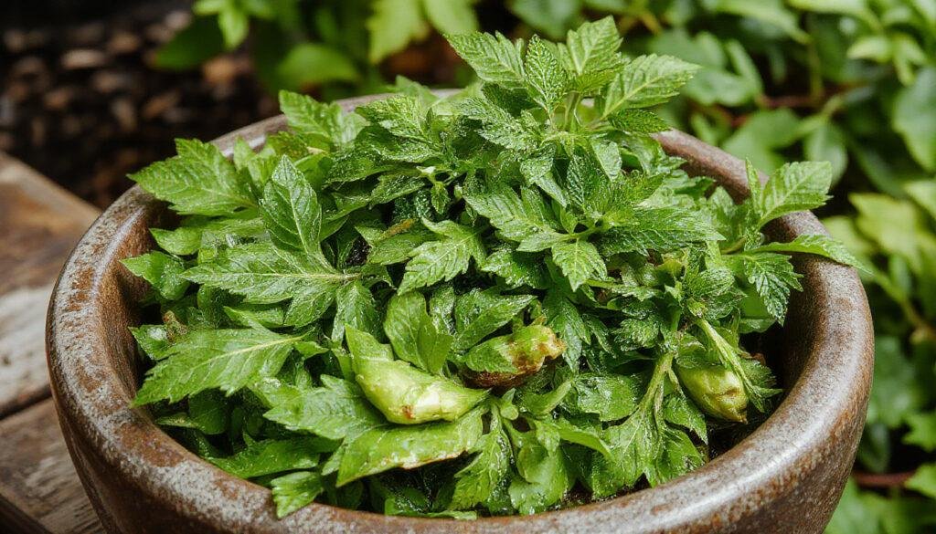 Prato de jardineira de pota com pedaços de polvo cozidos em molho vermelho, apresentando uma cor vibrante, servido em uma tigela branca sobre uma toalha de mesa rústica, com cebolas e pimentões visíveis na composição, destacando sua textura suculenta e apetitosa.