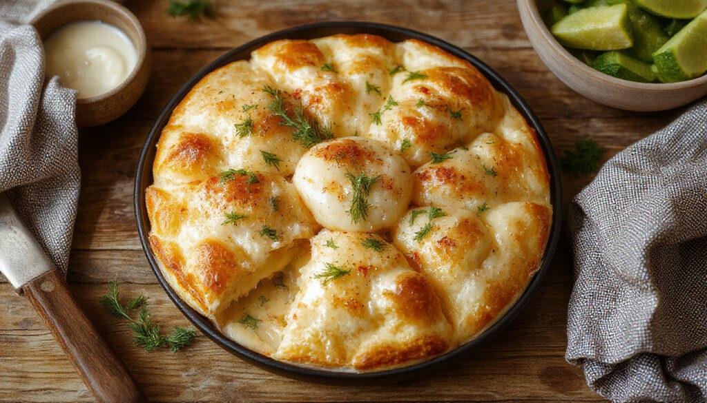 Panquecas de maçã com iogurte empilhadas em um prato branco, douradas e fofinhas, com pedaços de maçã visíveis na massa, decoradas com um toque de canela e um fio de mel por cima, apresentadas de forma apetitosa sobre uma toalha de linho claro