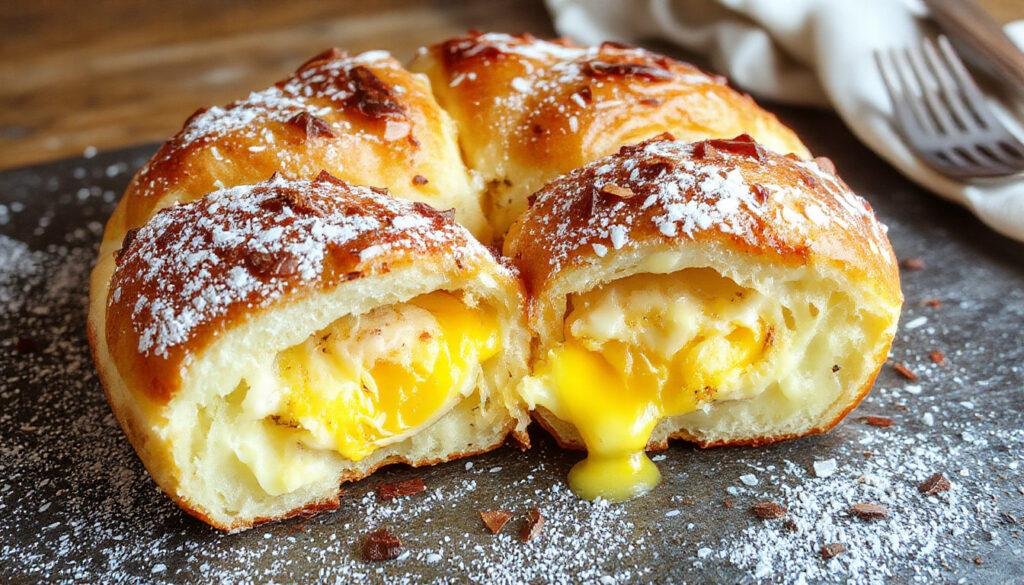 Imagem de um pão turco de frigideira dourado e fofinho, com textura levemente enrugada, tostado nas bordas, colocado sobre um prato branco, ao lado de um pano limpo e utensílios de cozinha. A iluminação natural destaca a crocância e o interior macio do pão, criando uma impressão aconchegante e apetitosa.