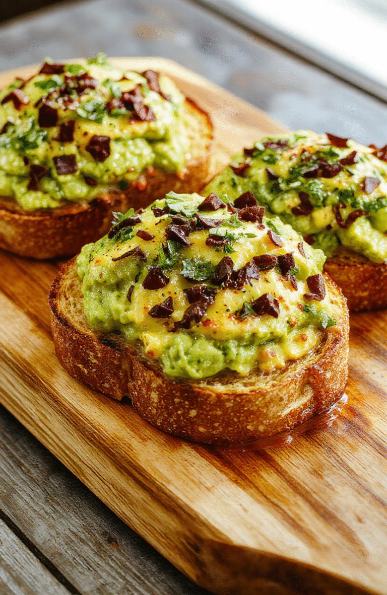 A vibrant plate of avocado toast with sliced ripe avocados, cherry tomatoes, microgreens, and a drizzle of olive oil, arranged on a rustic wooden board with a soft-focus background showcasing additional toppings.