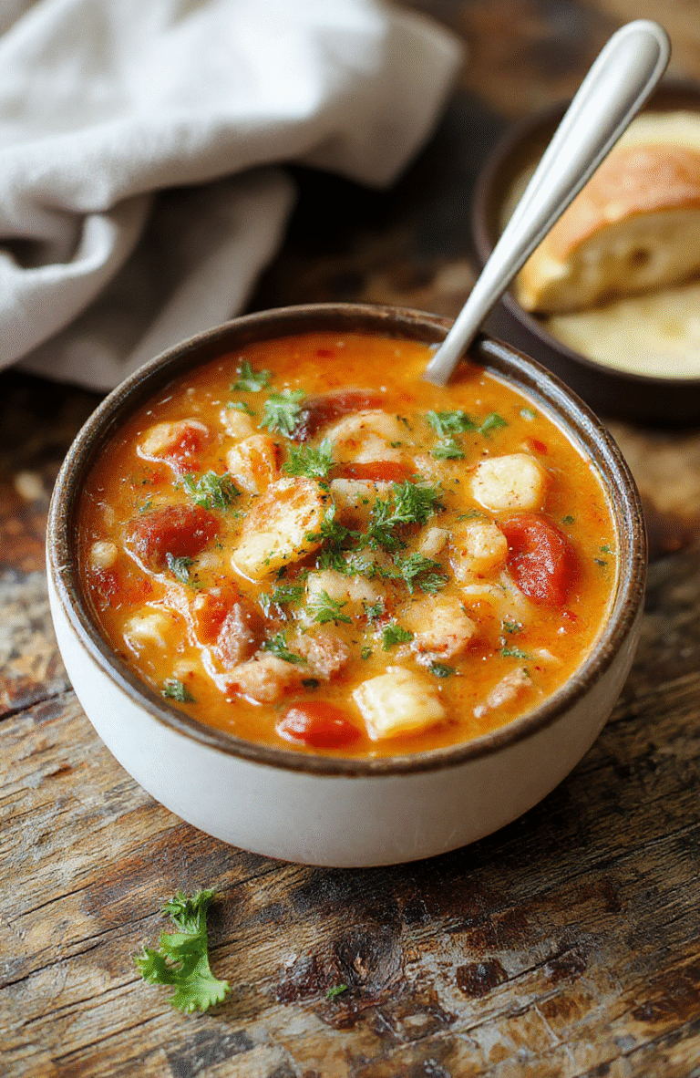 A vibrant bowl of minestrone soup filled with colorful vegetables, beans, and pasta, garnished with fresh herbs on a rustic wooden table, creating a warm and inviting scene with natural daylight.