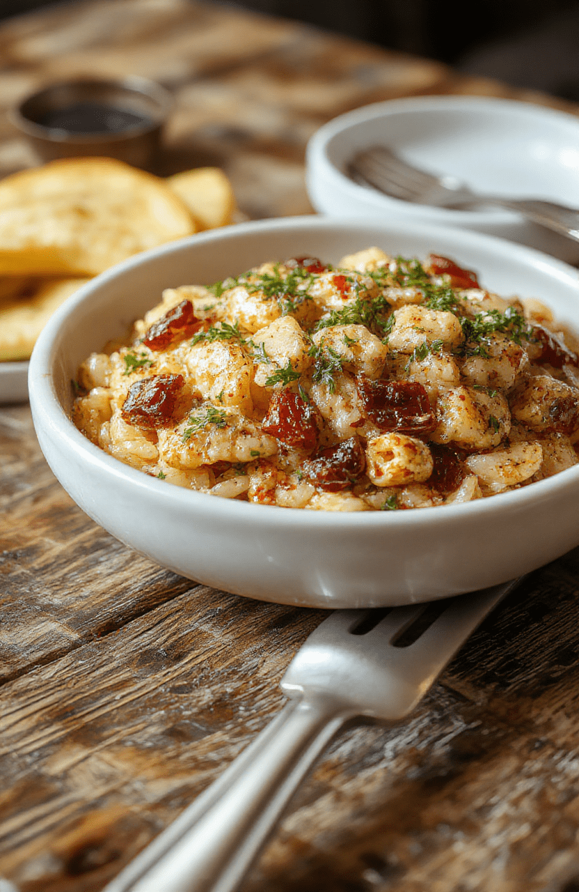 A vibrant plate of cooked orzo pasta mixed with colorful vegetables and herbs, garnished with fresh basil on a rustic wooden table, showcasing glossy, tender pasta textures with a sprinkle of cheese, styled simply for an inviting, home-cooked look.