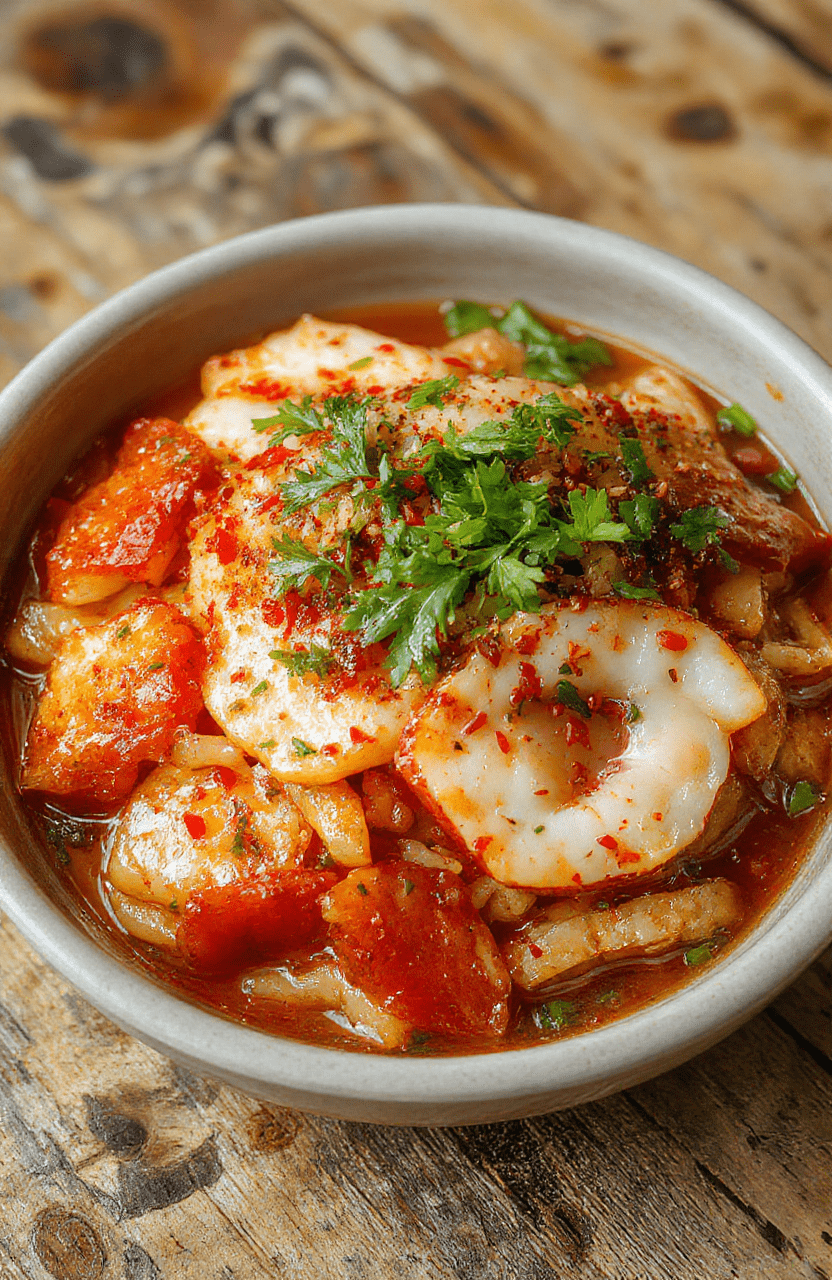 A vibrant bowl of japchae noodles featuring translucent glass noodles stir-fried with colorful julienned carrots, spinach, shiitake mushrooms, and thinly sliced beef, garnished with sesame seeds and scallions, served on a rustic wooden plate with a glossy sauce coating the ingredients.