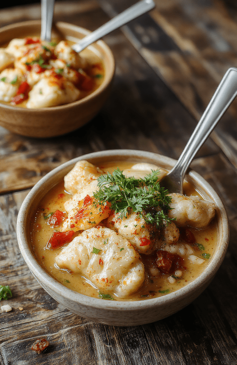 A vibrant bowl filled with golden-brown potstickers atop a bed of glossy, stir-fried Asian noodles, fresh green scallions, shredded carrots, and sesame seeds, all beautifully arranged with a colorful garnish on a rustic wooden table.