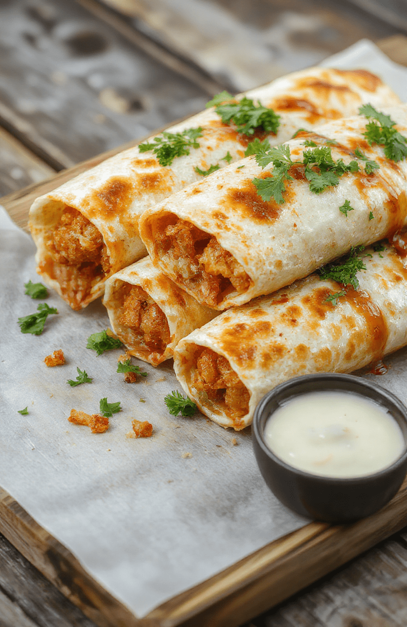 A vibrant plate of golden-brown crispy taquitos filled with seasoned meat and cheese, neatly rolled and crispy, served on a rustic wooden surface with fresh salsa and lime wedges, garnished with chopped cilantro for a colorful and appetizing presentation.