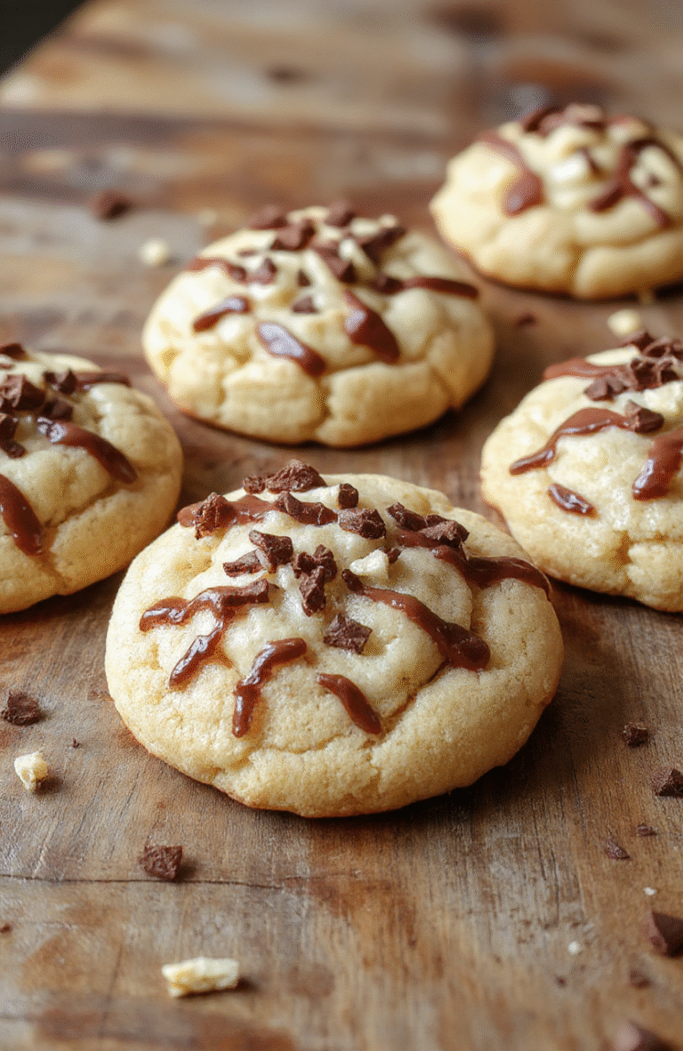 A vibrant plate of golden-brown no-bake Butterbeer Cookies garnished with a drizzle of caramel and crushed cookies, styled on a rustic wooden platter with a backdrop of soft pastel colors, highlighting the creamy texture and irresistible appeal.