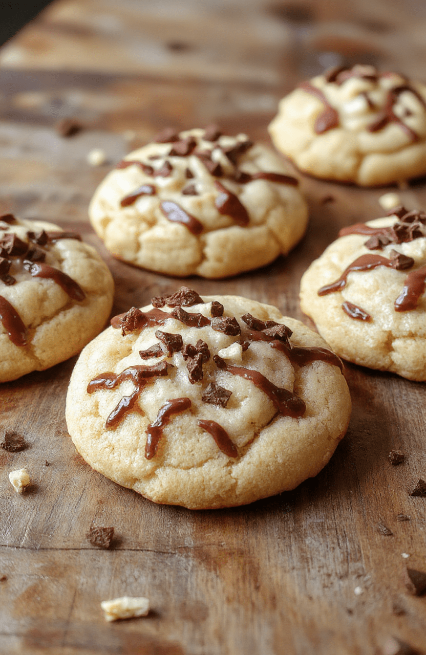 A vibrant plate of golden-brown no-bake Butterbeer Cookies garnished with a drizzle of caramel and crushed cookies, styled on a rustic wooden platter with a backdrop of soft pastel colors, highlighting the creamy texture and irresistible appeal.