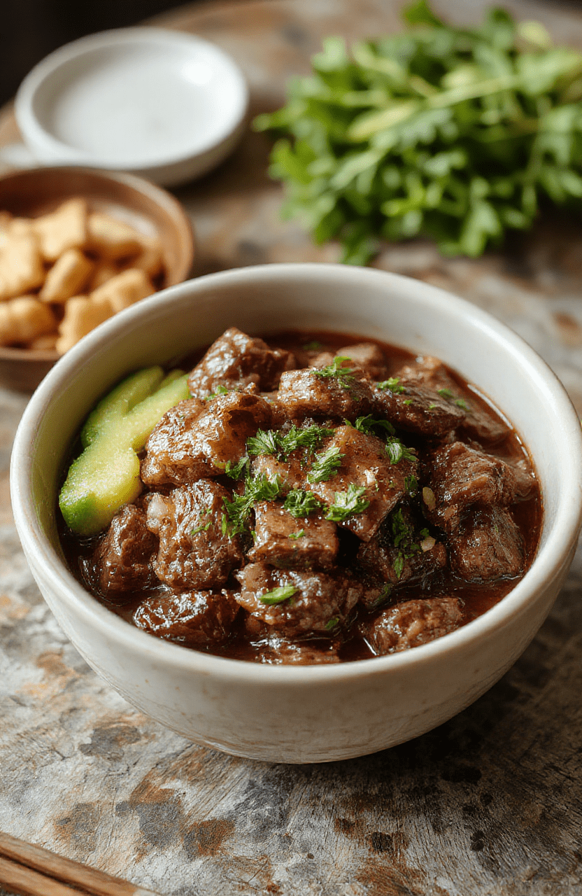 A vibrant Korean Beef Bowl featuring sliced beef cooked with vegetables and Korean spices served over fluffy rice. The bowl is garnished with green onions, sesame seeds, and a drizzle of sauce, showcasing a colorful and appetizing dish with textures from tender beef, crisp vegetables, and soft rice, styled on a rustic wooden surface with a casual, inviting atmosphere.
