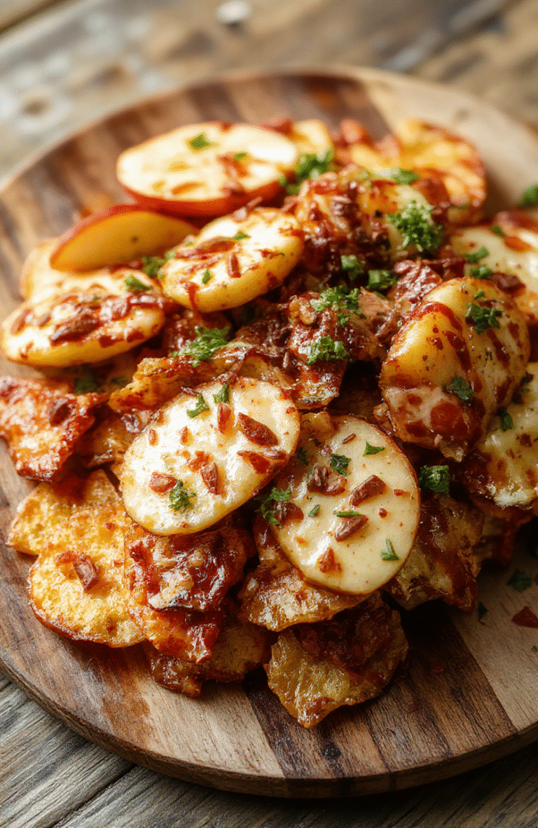 Colorful apple nachos arranged on a white plate, topped with melted chocolate, sprinkles, and chopped nuts. Fresh apple slices are arranged in a fan shape with sweet toppings, creating a vibrant and inviting look. The textures range from crisp apple to smooth chocolate, with a sprinkle of colorful toppings adding visual appeal. The background is a soft pastel wooden surface, styled simply for a clean, appetizing presentation.