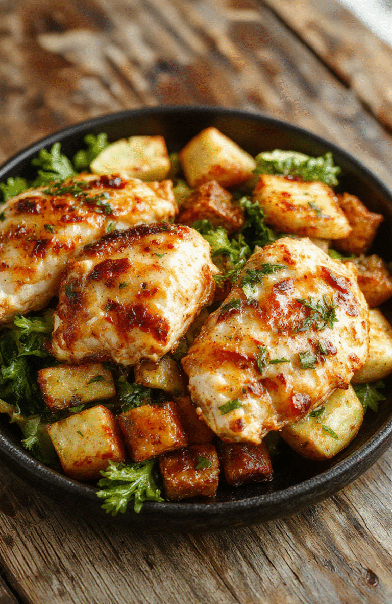 Colorful air fryer chicken breast and vibrant vegetables plated neatly on a white porcelain dish, with a crispy texture on the chicken and glossy, steamed vegetables, styled with minimal garnish on a rustic wooden table