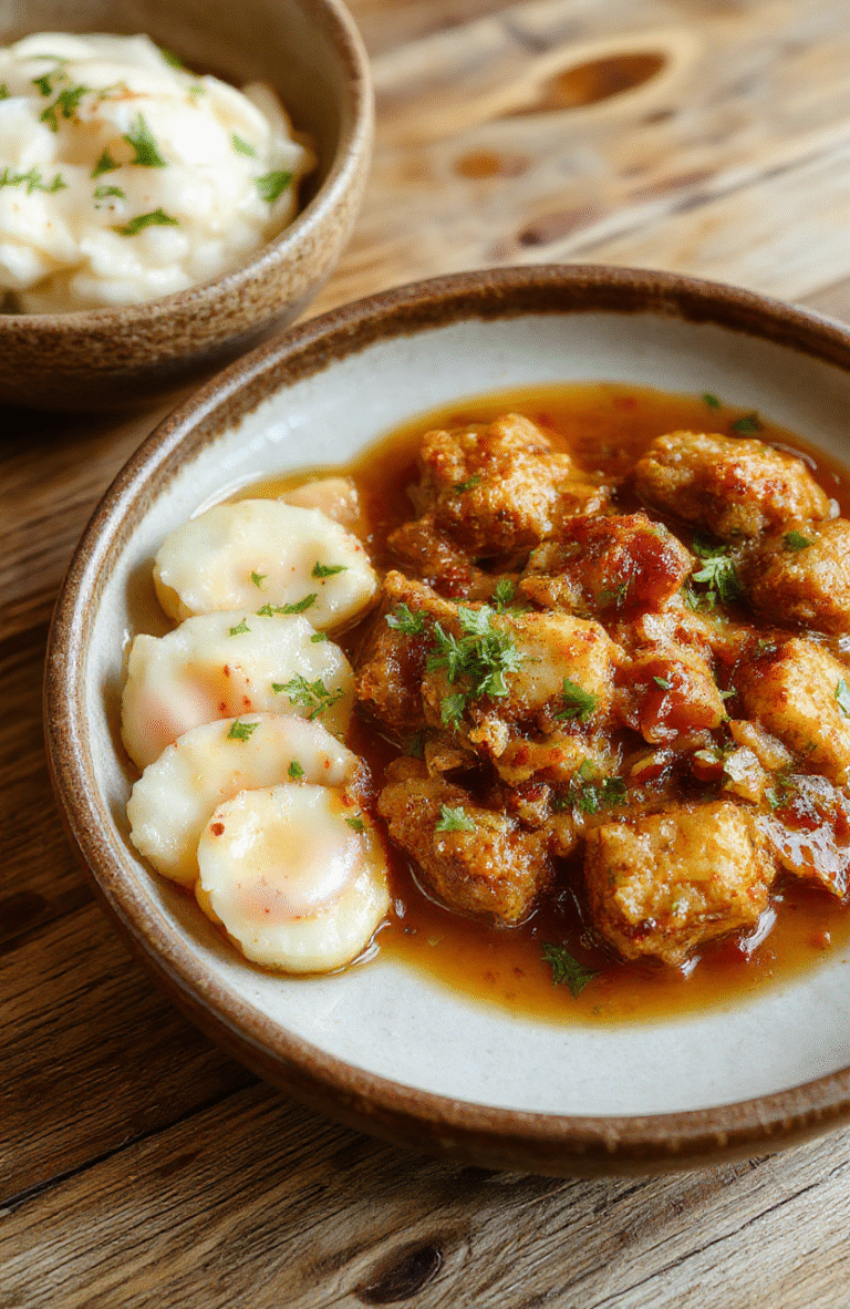 Rustic clay bowl of steaming keema aloo curry — golden-brown minced lamb with tender cubed potatoes in a thick, spiced tomato-onion gravy, garnished with fresh cilantro and a drizzle of cream, served beside steamed basmati rice on a light wooden table with soft natural light.